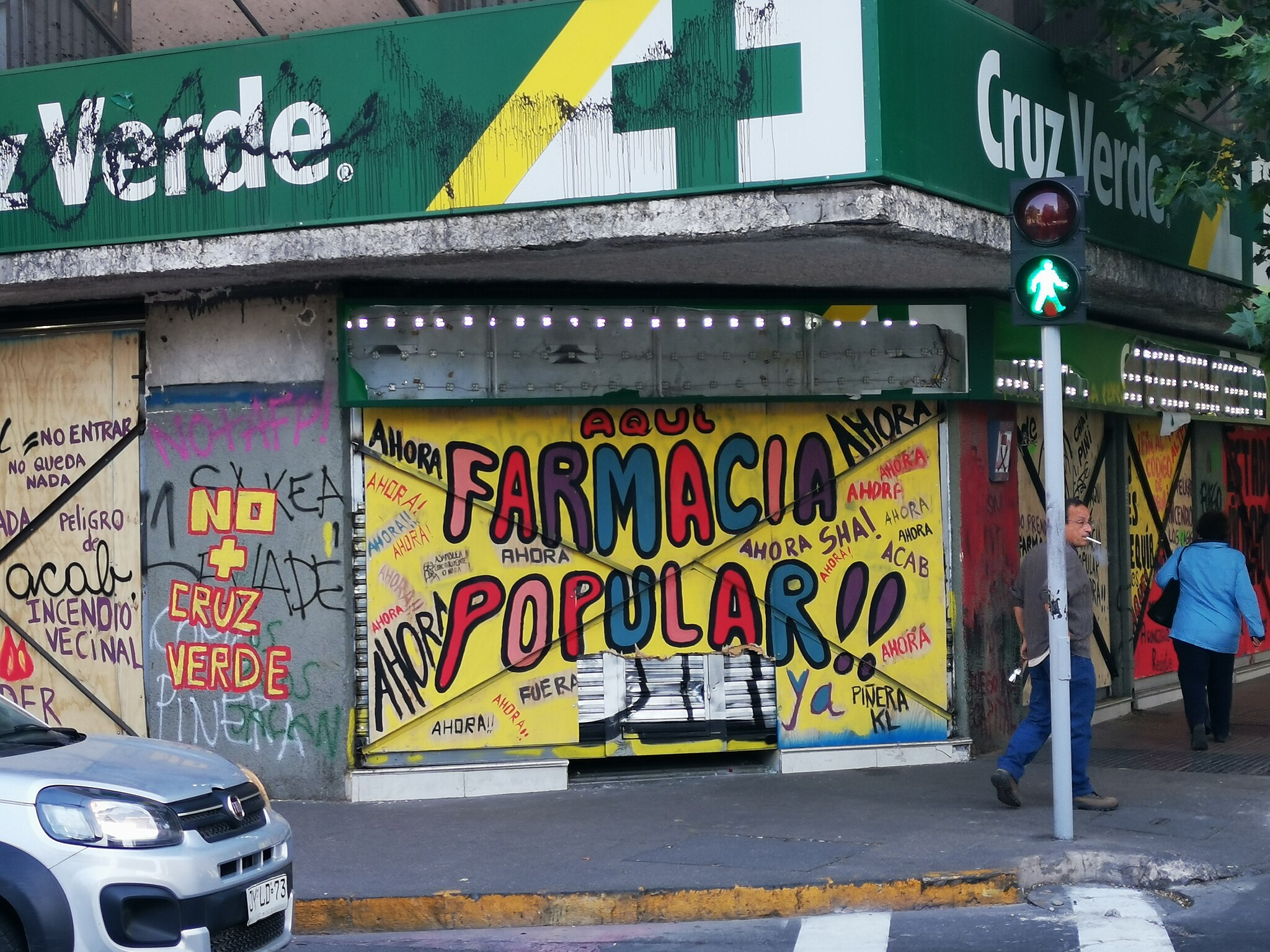 Pharmacy with graffiti