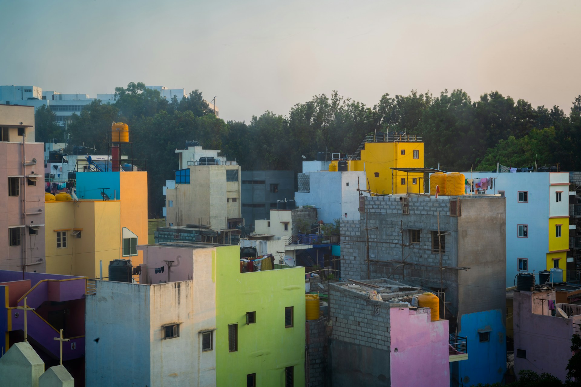 Colorful homes in Bangalore, India