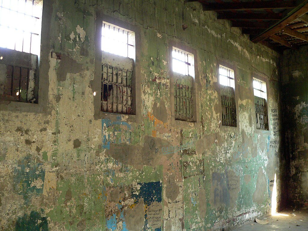Prison wall with windows