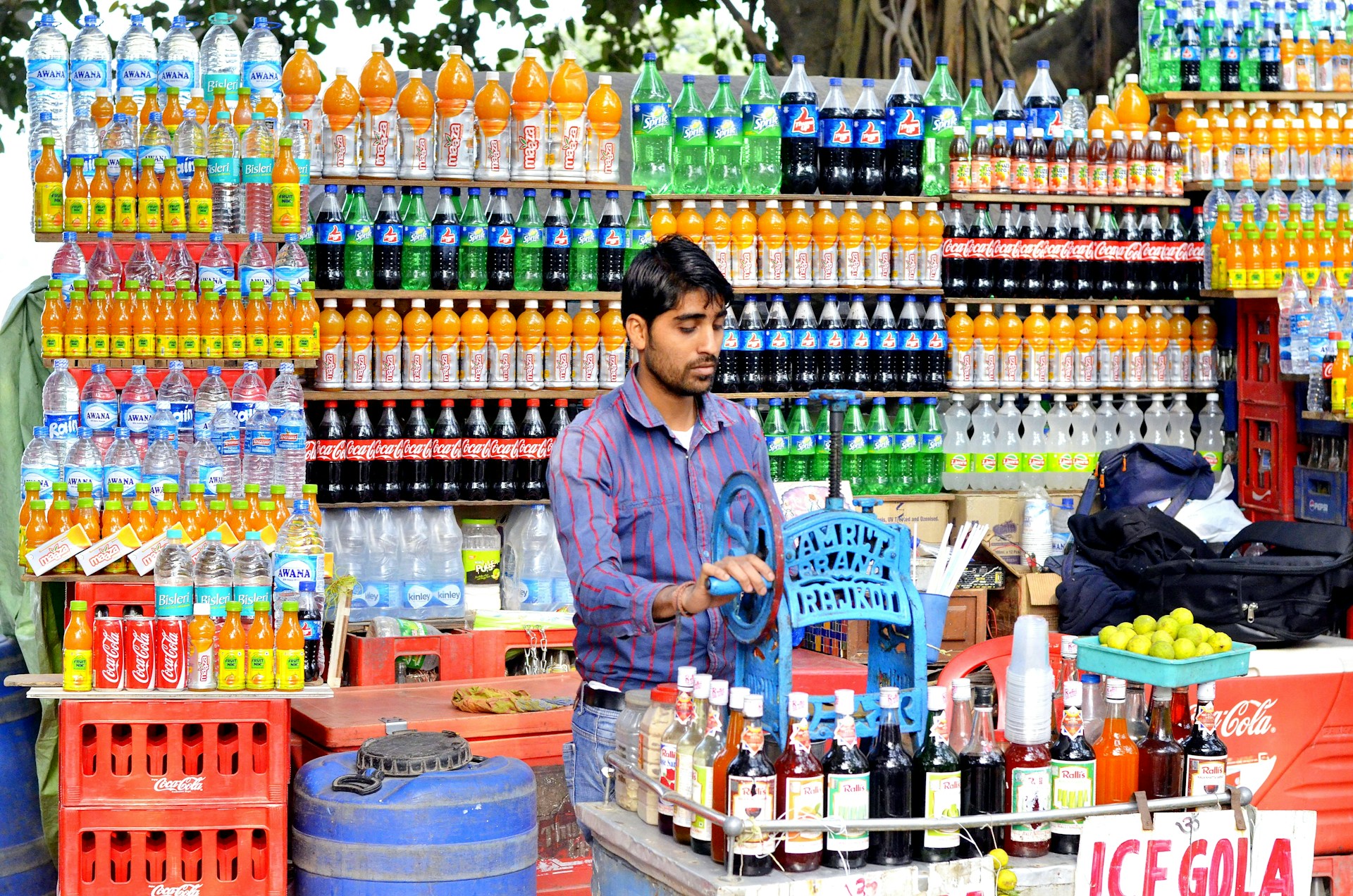 Grocer in Indian market