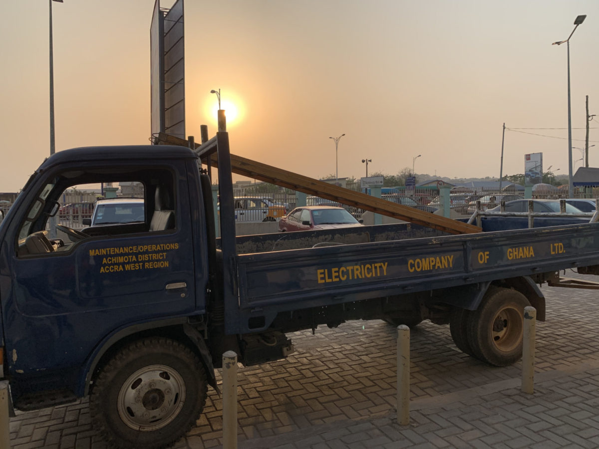Maintenance truck for Accra, G Electricity, Ghana-Credit Catherine Wolfram