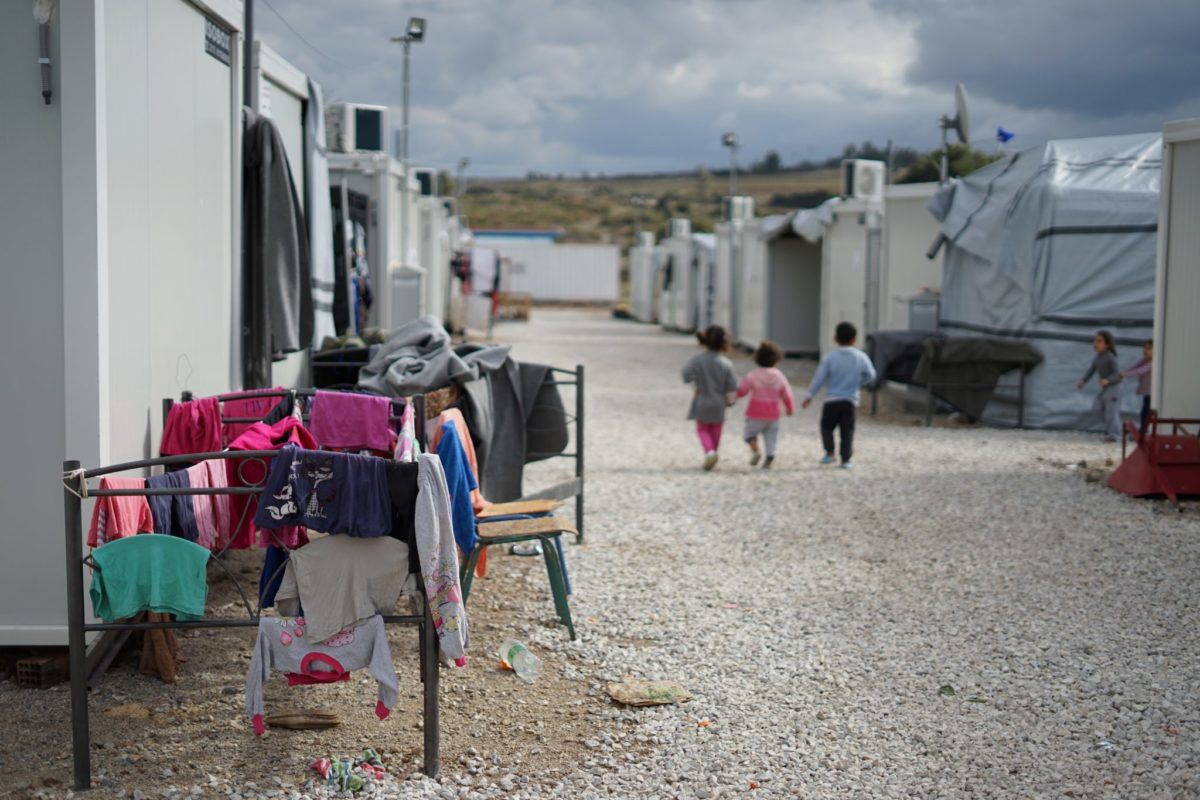 Syrian Refugees in a camp outside of Athens, Greece